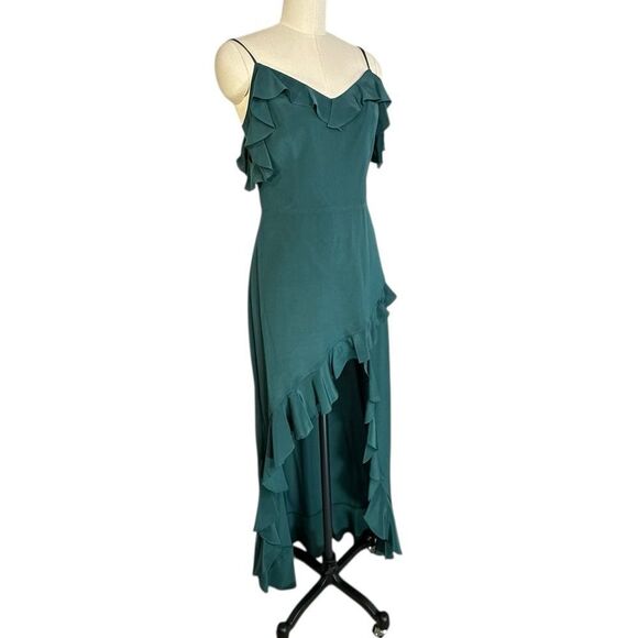 REVOLVE X Amanda Uprichard Peony Silk Maxi Dress in Green | Size M - Picture 2 of 10